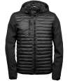 T9628 9628 Tee Jays Crossover Hooded Jacket Black/Black colour image